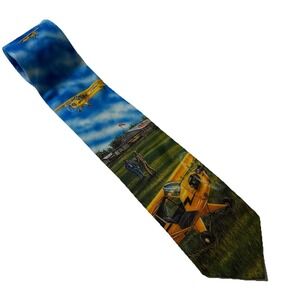 J-3 PIPER CUB AIRPLANE NECKTIE- ORIG'L DESIGN- USA MADE